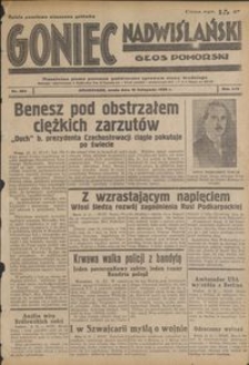Goniec Nadwiślański : Głos Pomorski : niezależne pismo poranne poświęcone sprawom stanu średniego : 1938.11.16, R. 14 nr 264