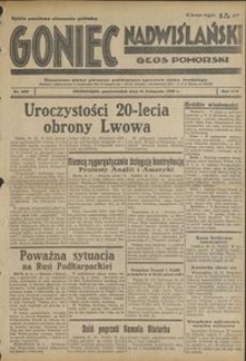 Goniec Nadwiślański : Głos Pomorski : niezależne pismo poranne poświęcone sprawom stanu średniego : 1938.11.21, R. 14 nr 268