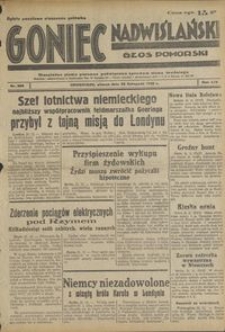 Goniec Nadwiślański : Głos Pomorski : niezależne pismo poranne poświęcone sprawom stanu średniego : 1938.11.22, R. 14 nr 269