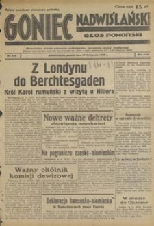 Goniec Nadwiślański : Głos Pomorski : niezależne pismo poranne poświęcone sprawom stanu średniego : 1935.11.25, R. 14 nr 272