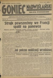 Goniec Nadwiślański : Głos Pomorski : niezależne pismo poranne poświęcone sprawom stanu średniego : 1938.12.01, R. 14 nr 277