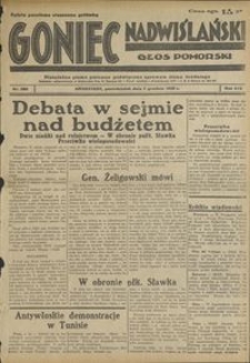Goniec Nadwiślański : Głos Pomorski : niezależne pismo poranne poświęcone sprawom stanu średniego : 1938.12.05, R. 14 nr 280