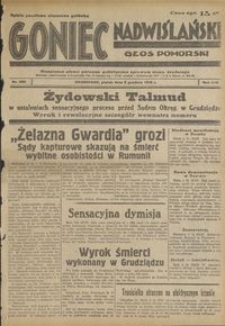 Goniec Nadwiślański : Głos Pomorski : niezależne pismo poranne poświęcone sprawom stanu średniego : 1938.12.09, R. 14 nr 283