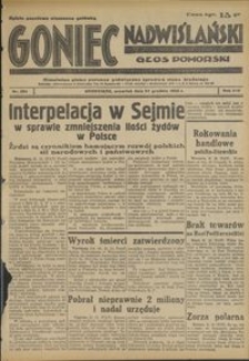 Goniec Nadwiślański : Głos Pomorski : niezależne pismo poranne poświęcone sprawom stanu średniego : 1938.12.22, R. 14 nr 294