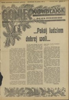 Goniec Nadwiślański : Głos Pomorski : niezależne pismo poranne poświęcone sprawom stanu średniego : 1938.12.25, R. 14 nr 296