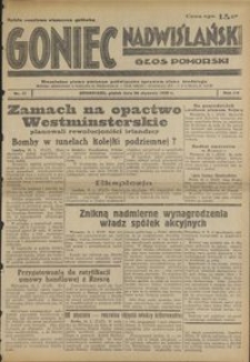 Goniec Nadwiślański : Głos Pomorski : niezależne pismo poranne poświęcone sprawom stanu średniego : 1939.01.20, R. 15 nr 17