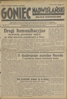 Goniec Nadwiślański : Głos Pomorski : niezależne pismo poranne poświęcone sprawom stanu średniego : 1939.01.25, r. 15 nr 21