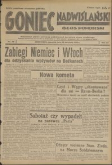 Goniec Nadwiślański : Głos Pomorski : niezależne pismo poranne poświęcone sprawom stanu średniego : 1939.04.20, R. 15 nr 92