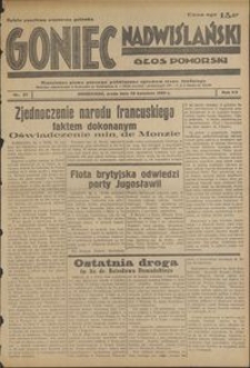 Goniec Nadwiślański : Głos Pomorski : niezależne pismo poranne poświęcone sprawom stanu średniego : 1939.04.26, R. 15 nr 97