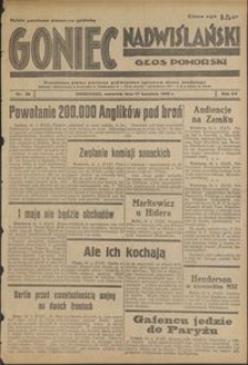 Goniec Nadwiślański : Głos Pomorski : niezależne pismo poranne poświęcone sprawom stanu średniego : 1939.04.27, R. 15 nr 98