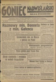 Goniec Nadwiślański : Głos Pomorski : niezależne pismo poranne poświęcone sprawom stanu średniego : 1939.04.28, R. 15 nr 99