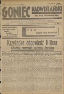 Goniec Nadwiślański : Głos Pomorski : niezależne pismo poranne poświęcone sprawom stanu średniego : 1939.04.29/30, R. 15 nr 100