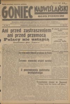 Goniec Nadwiślański : Głos Pomorski : niezależne pismo poranne poświęcone sprawom stanu średniego : 1939.05.02/03, R. 15 nr 102