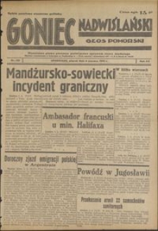 Goniec Nadwiślański : Głos Pomorski : niezależne pismo poranne poświęcone sprawom stanu średniego : 1939.06.06, R. 15 nr 129