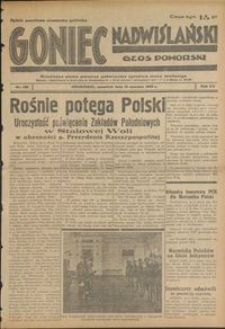 Goniec Nadwiślański : Głos Pomorski : niezależne pismo poranne poświęcone sprawom stanu średniego : 1939.06.15, R. 15 nr 136