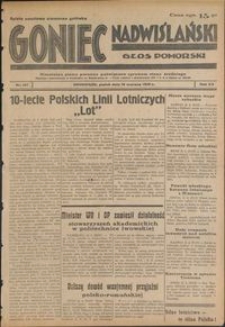 Goniec Nadwiślański : Głos Pomorski : niezależne pismo poranne poświęcone sprawom stanu średniego : 1939.06.16, R. 15 nr 137