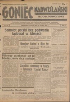 Goniec Nadwiślański : Głos Pomorski : niezależne pismo poranne poświęcone sprawom stanu średniego : 1939.06.22, R. 15 nr 142
