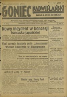 Goniec Nadwiślański : Glos Pomorski : niezależne pismo poranne poświęcone sprawom stanu średniego : 1939.07.8/9, R. 15 nr 155