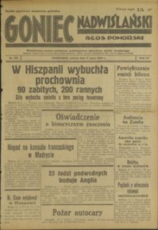 Goniec Nadwiślański : Glos Pomorski : niezależne pismo poranne poświęcone sprawom stanu średniego : 1939.07.11, R. 15 nr 156