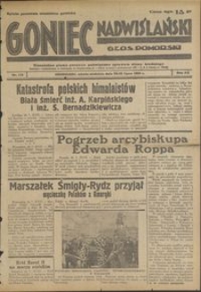 Goniec Nadwiślański : Glos Pomorski : niezależne pismo poranne poświęcone sprawom stanu średniego : 1939.07.29/30, R. 15 nr 173