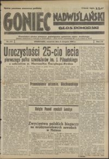 Goniec Nadwiślański : Glos Pomorski : niezależne pismo poranne poświęcone sprawom stanu średniego : 1939.08.03, R. 15 nr 177