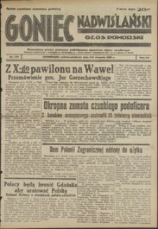 Goniec Nadwiślański : Glos Pomorski : niezależne pismo poranne poświęcone sprawom stanu średniego : 1939.08.5/6, R. 15 nr 179