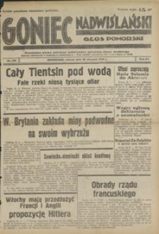 Goniec Nadwiślański : Glos Pomorski : niezależne pismo poranne poświęcone sprawom stanu średniego : 1939.08.22, R. 15 nr 192
