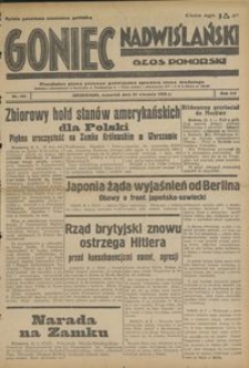 Goniec Nadwiślański : Glos Pomorski : niezależne pismo poranne poświęcone sprawom stanu średniego : 1939.08.24, R. 15 nr 194