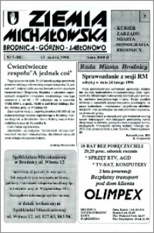 Ziemia Michałowska : Brodnica-Górzno-Jabłonowo R. 1994, Nr 5 (88)
