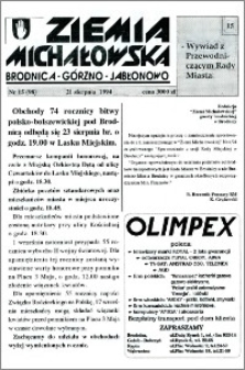Ziemia Michałowska : Brodnica-Górzno-Jabłonowo R. 1994, Nr 16 (99)