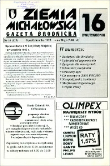 Ziemia Michałowska : Gazeta Brodnicka R. 1995, Nr 16 (125)
