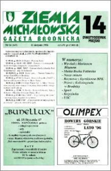 Ziemia Michałowska : Gazeta Brodnicka R. 1996, Nr 14 (145)