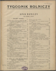 Tygodnik Rolniczy 1937, R. 21 nr 1/2 + spis treści