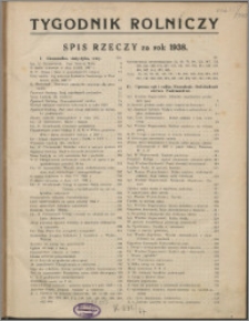 Tygodnik Rolniczy 1938, R. 22 nr 1/2