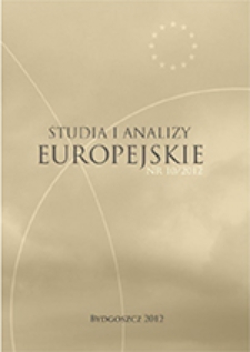 Studia i Analizy Europejskie: półrocznik naukowy. Nr 10 (2012)