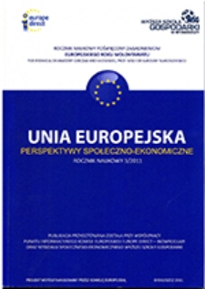 Unia Europejska - Perspektywy Społeczno-Ekonomiczne: rocznik naukowy. Nr 1(3)/2011