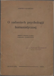 O zadaniach psychologii humanistycznej