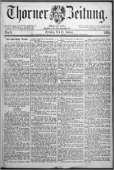 Thorner Zeitung 1874, Nro. 9 + Beilage