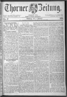 Thorner Zeitung 1874, Nro. 27 + Beilage