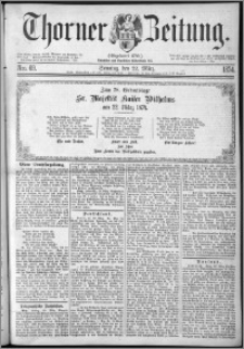 Thorner Zeitung 1874, Nro. 69 + Beilage