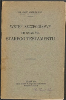 Wstęp szczegółowy do ksiąg św. Starego Testamentu