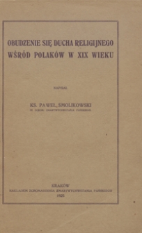 Obudzenie się ducha religijnego wśród Polaków w XIX wieku