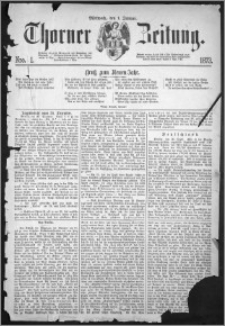 Thorner Zeitung 1873, Nro. 1