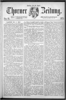 Thorner Zeitung 1873, Nro. 91