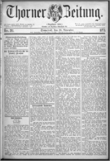 Thorner Zeitung 1873, Nro. 281 + Beilage