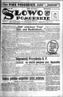 Słowo Pomorskie 1939.08.27 R.19 nr 196