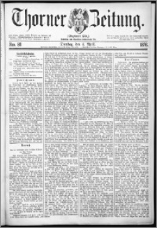 Thorner Zeitung 1876, Nro. 80
