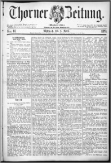 Thorner Zeitung 1876, Nro. 81