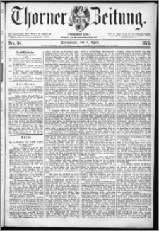Thorner Zeitung 1876, Nro. 84