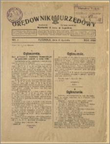 Orędownik Urzędowy Powiatu Tucholskiego 1928, Nr 1